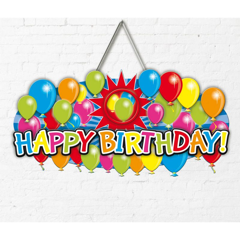 Happy Birthday Ballon Skilt
