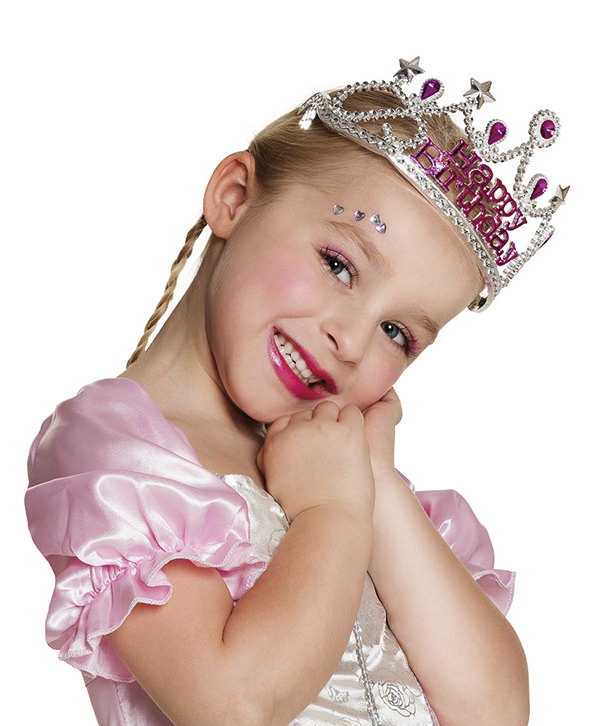 Happy Birthday Prinsesse Tiara - 1 stk | Fødselsdag pige Tiara - Temashop