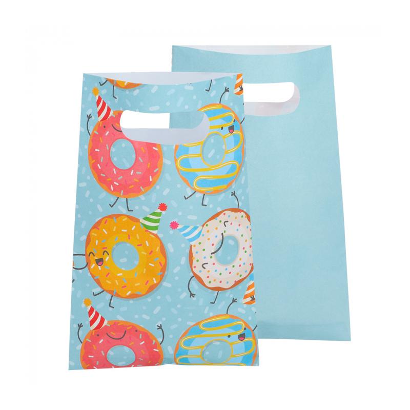 Happy Donut Slikposer - 10 stk (23 x 15 cm) | Donut Poser / Goodiebags - Temashop