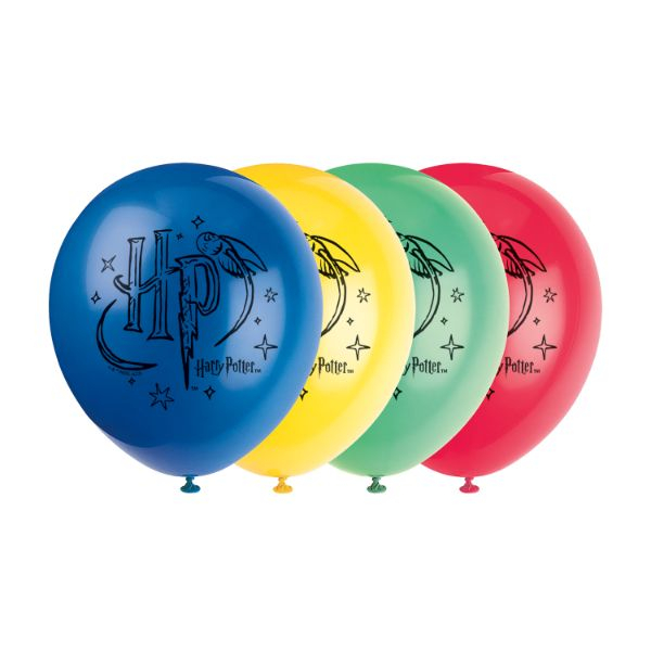 Harry Potter Balloner - 8 stk (Ø 30 cm) | Harry Potter Latexballoner - Temashop