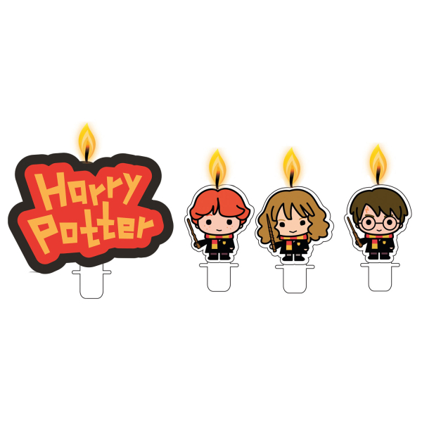 Harry Potter & Friends Kagelys - 4 stk (4 - 8 cm) | Harry Potter Kagelys - Temashop