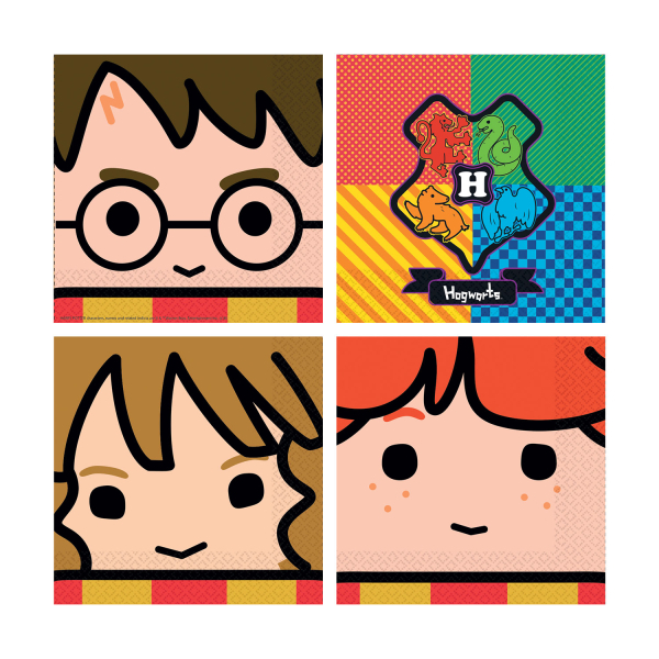 Harry Potter & Friends Servietter - 16 stk (33 x 33 cm) | Harry Potter Servietter - Temashop