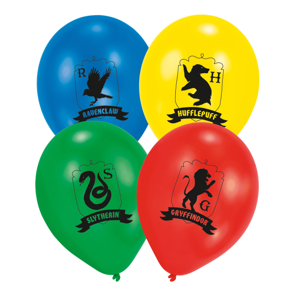 Harry Potter Kollegie Balloner - 6 stk (27 cm) | Harry Potter Latexballoner - Temashop