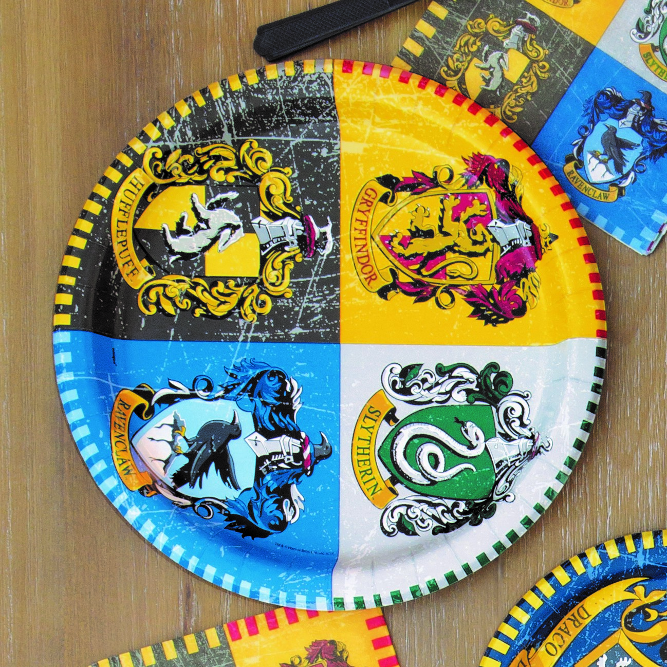 Harry Potter Paptallerkener - 8 stk (23 cm) | Harry Potter Tallerkner - Temashop
