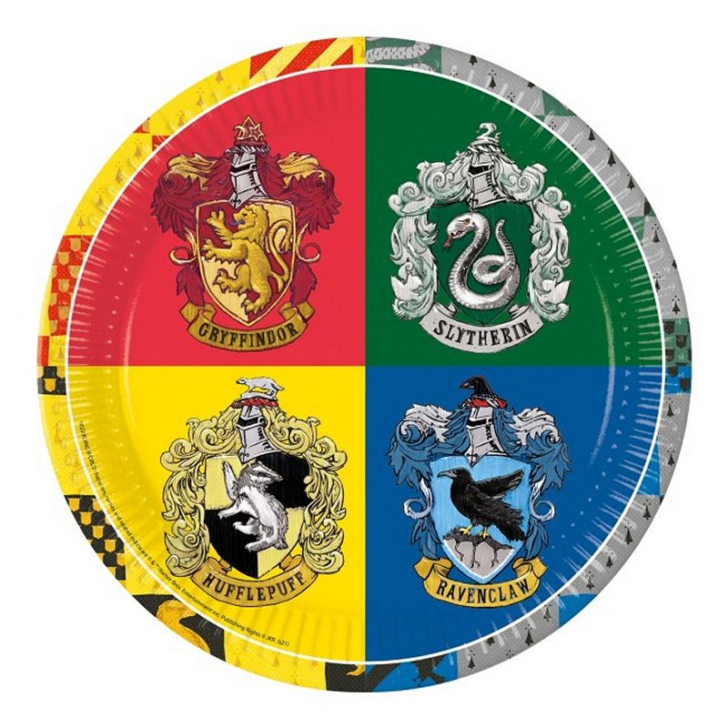 Harry Potter Paptallerkener - 8 stk (23 cm) | Harry Potter Tallerkner - Temashop