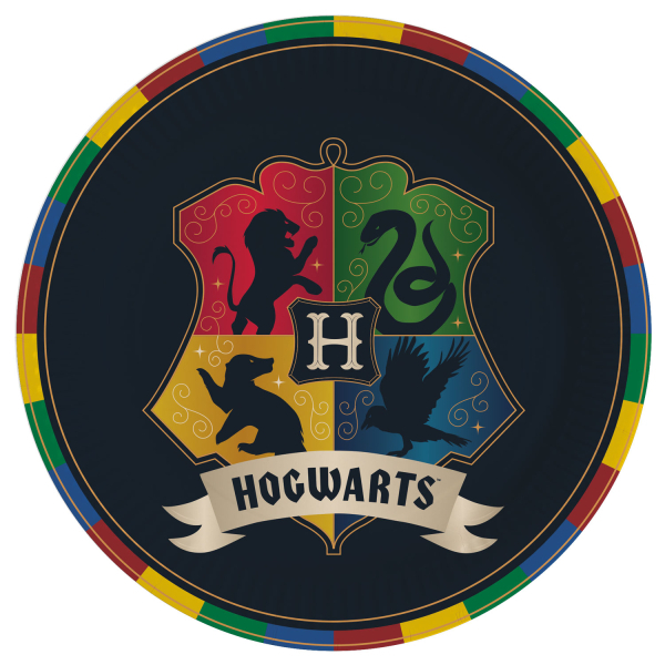 Harry Potter Paptallerkener - 8 stk (23 cm) | Harry Potter Tallerkner - Temashop
