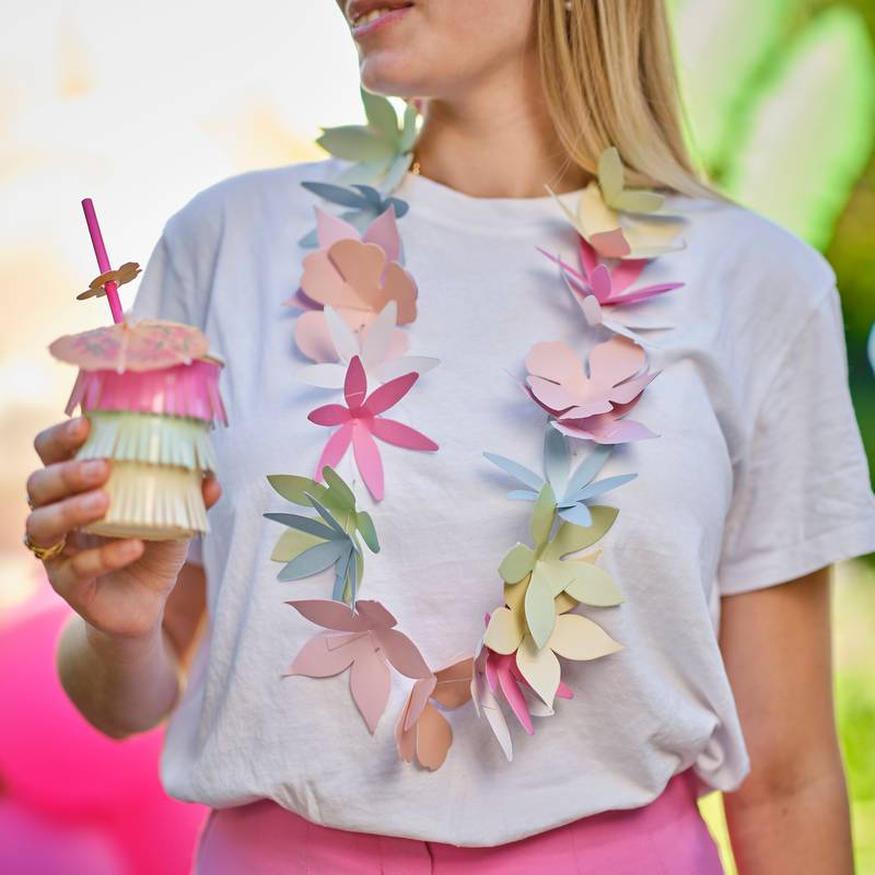 Hawaii Tiki Blomsterkrans - 1 stk (95 cm) | Hawaii Guirlander - Temashop