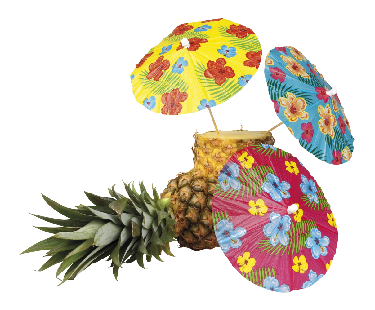 Hawaiiblomster Cocktail Paraplyer