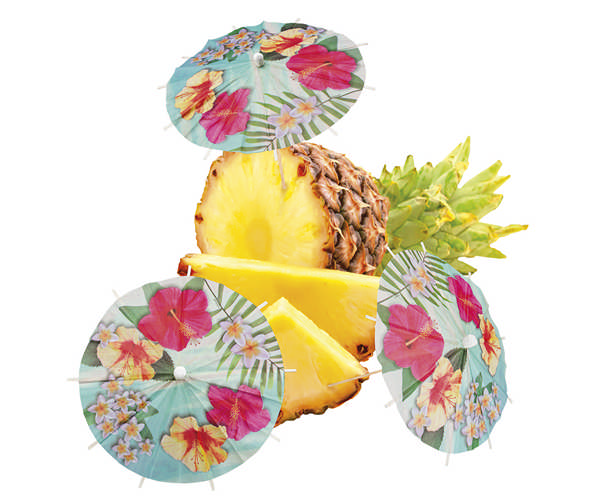 Hawaiiblomster Cocktail Paraplyer