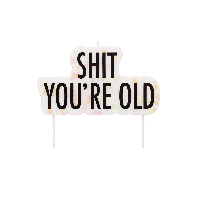 Shit You're Old Kagelys - 1 stk | Fødselsdag voksen Kagelys - Temashop