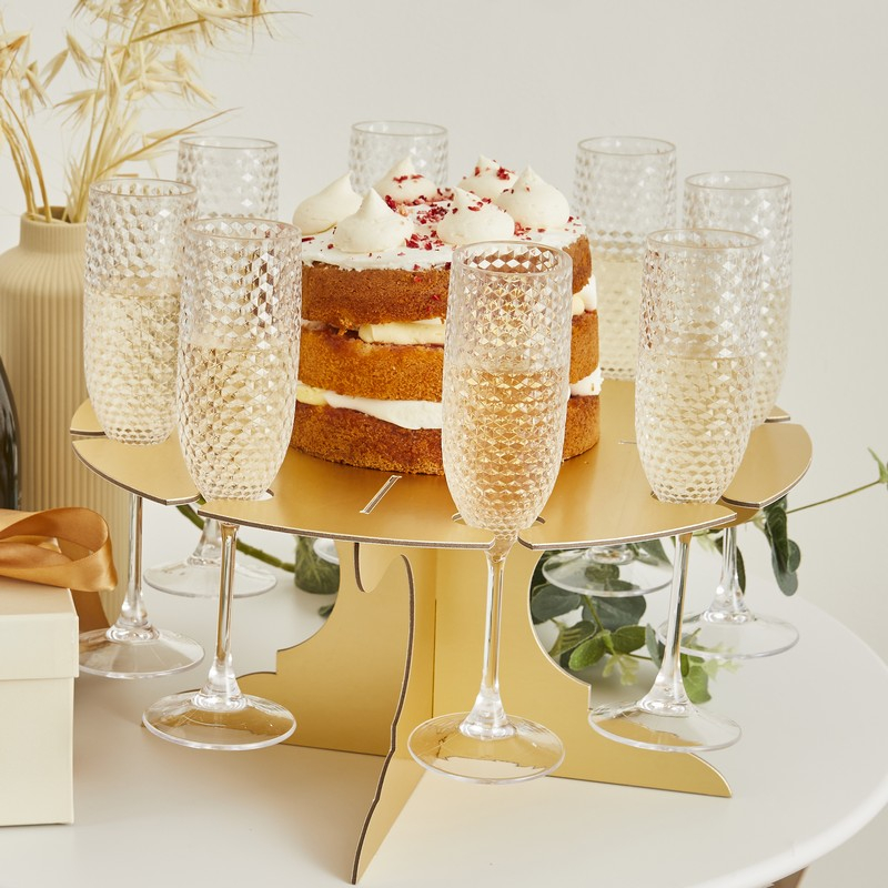 Kage & Drink Opsats Guld - 1 stk (38,5 cm) | Guld tema Spise / drinksvæg - Temashop