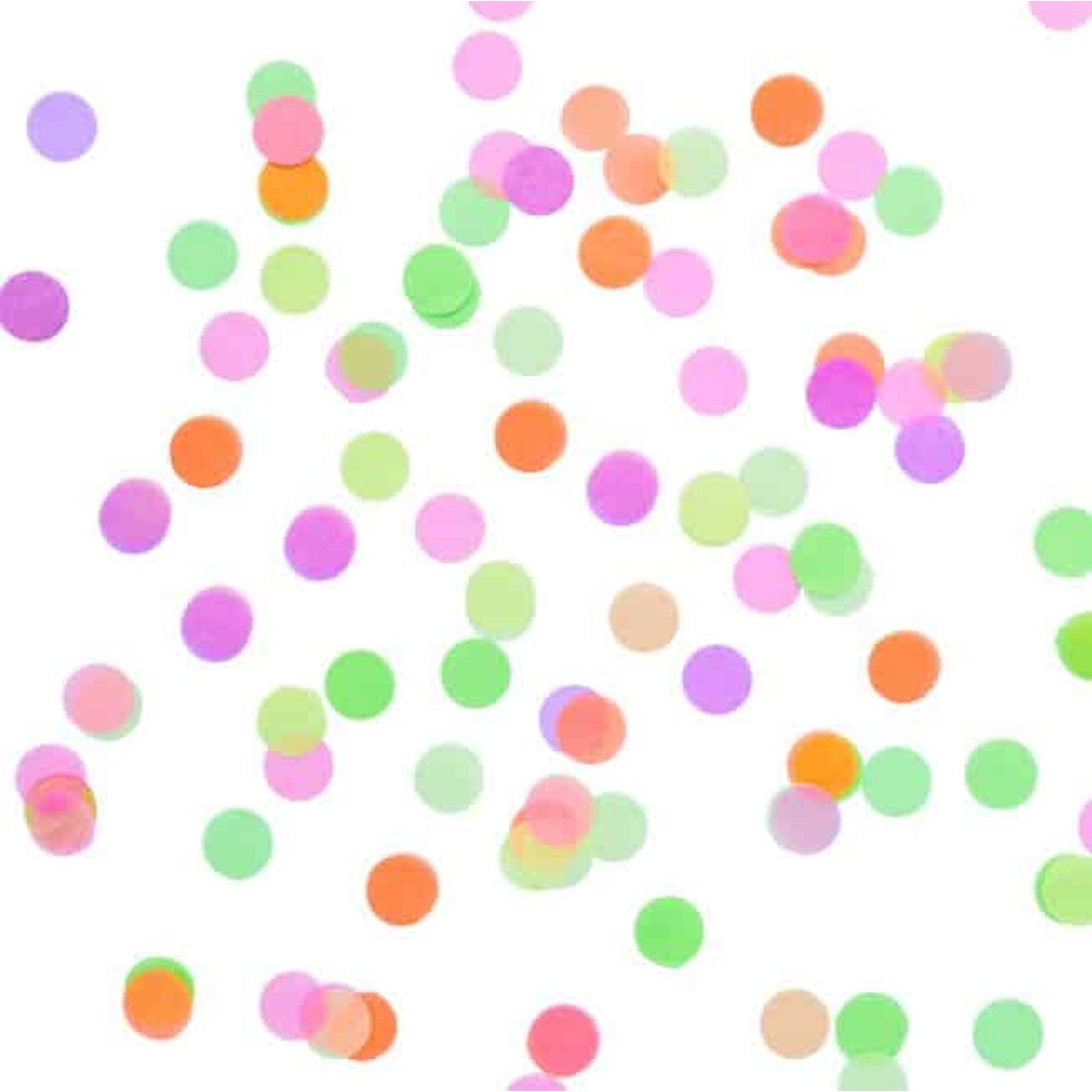 Neon Bordkonfetti Mix - 1 stk (2,5 cm) | UV / Neon Konfetti - Temashop