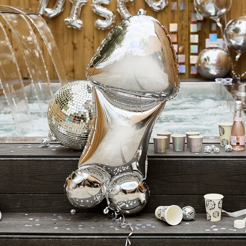 Penis Folieballon Sølv