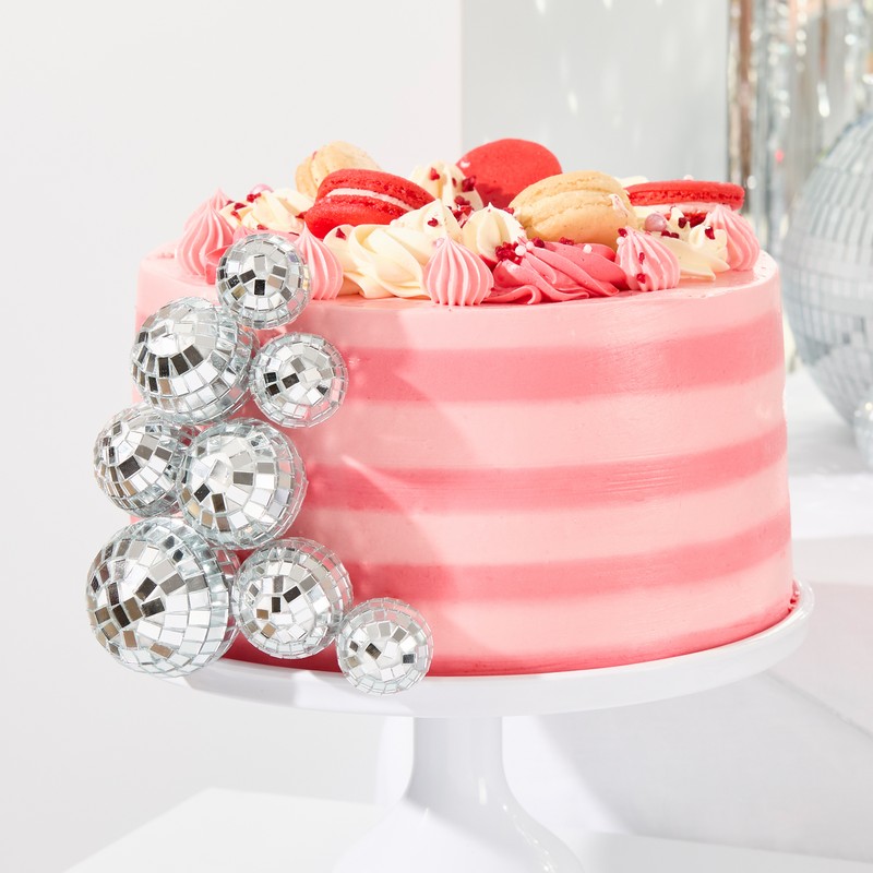 Disco Party Madpinde - 8 stk | 70'erne Disco Kagepinde - Temashop