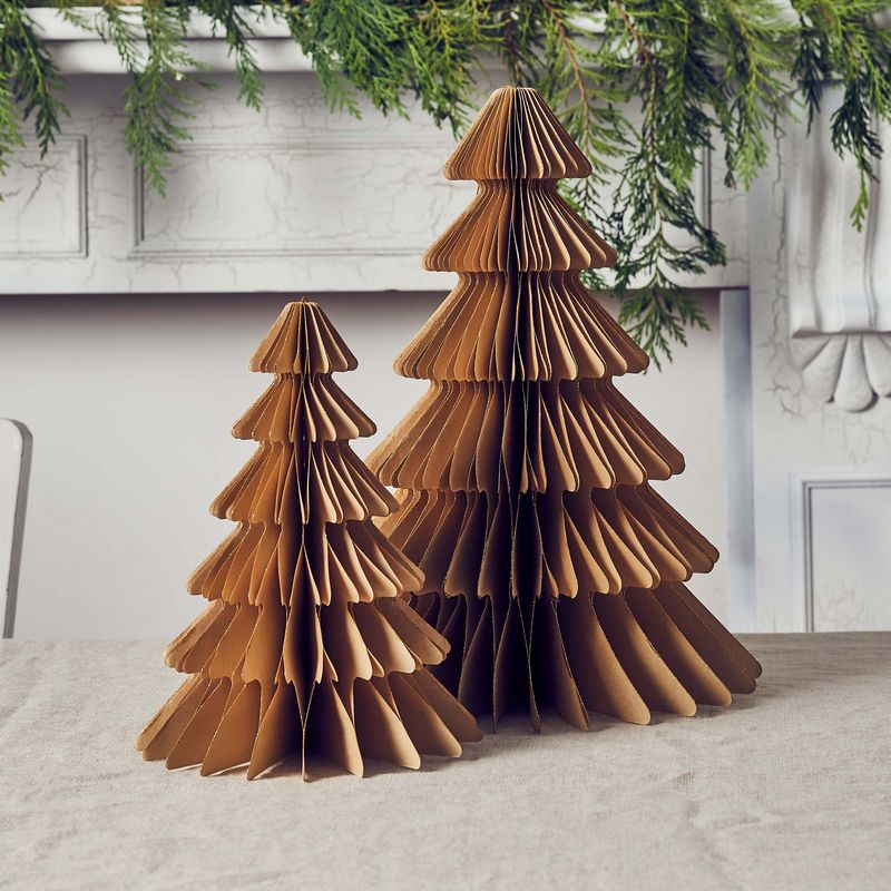 Juletræ Honeycombs - 2 stk (20 - 30 cm) | Julepynt Honeycomb-figur - Temashop