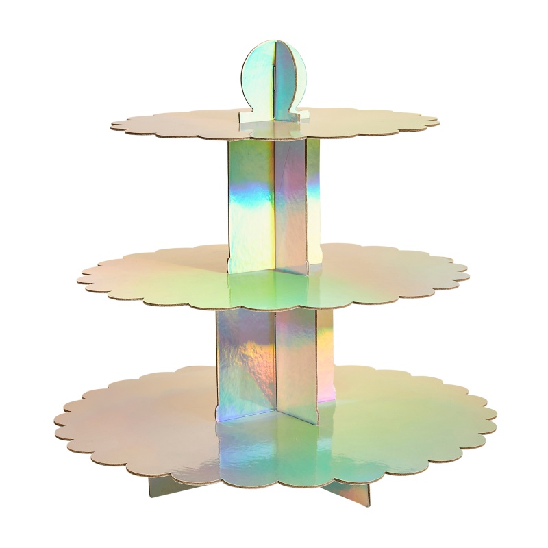 3-lags Kagestand Iriserende - 1 stk | Kage Kagestand - Temashop