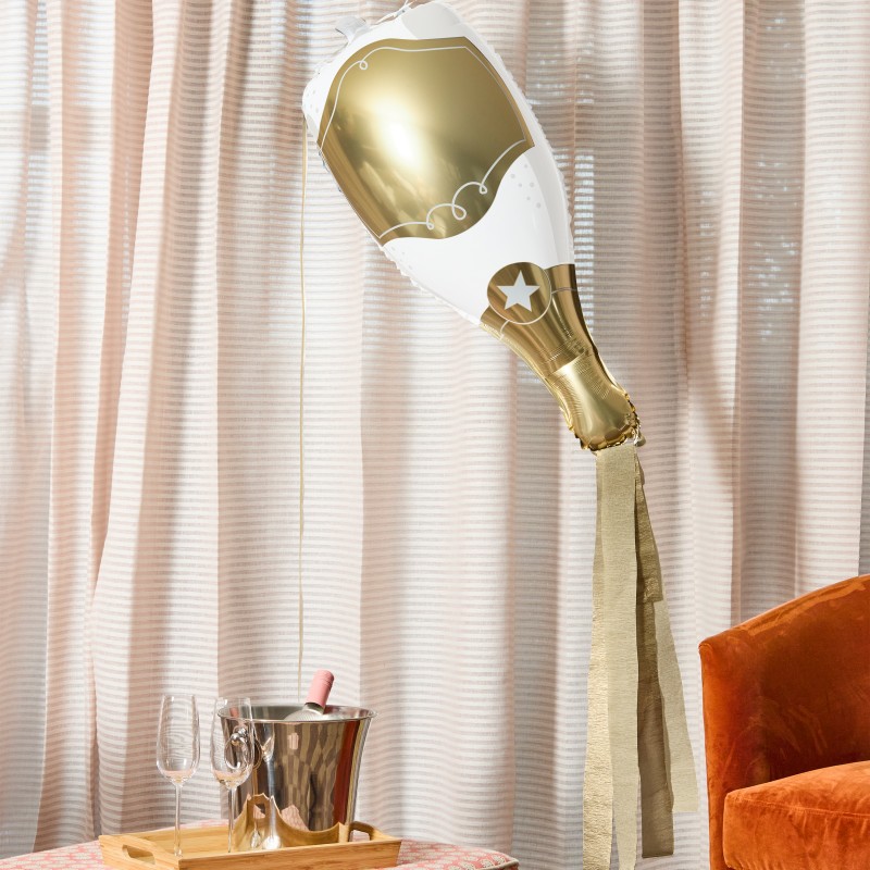 Champagneflaske Folieballon Guld