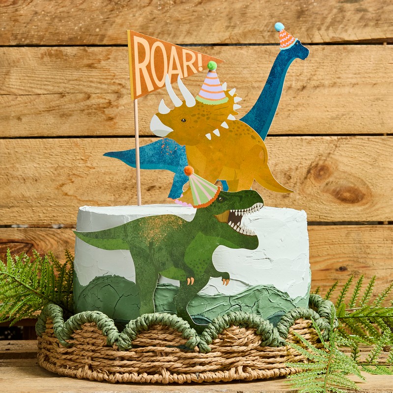 Dinosaur Party Kagetoppere - 1 stk | Dinosaurus Kagefigur / kagetopper - Temashop