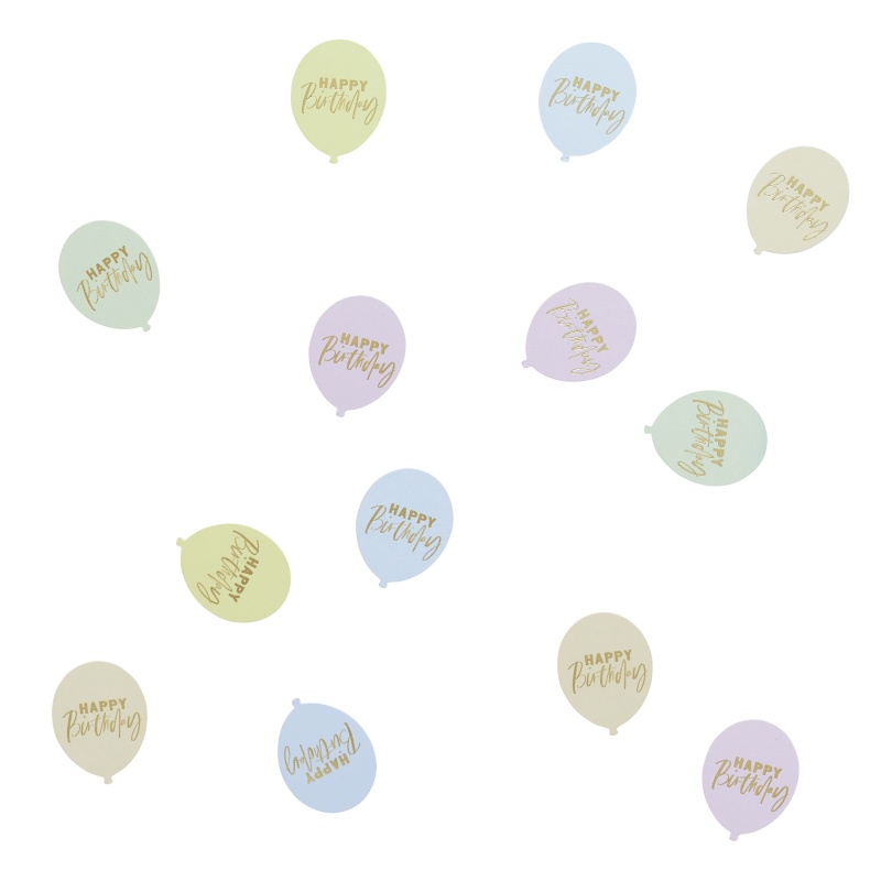 Ballon Bordkonfetti Pastel - 1 pakke | Fødselsdag Konfetti - Temashop