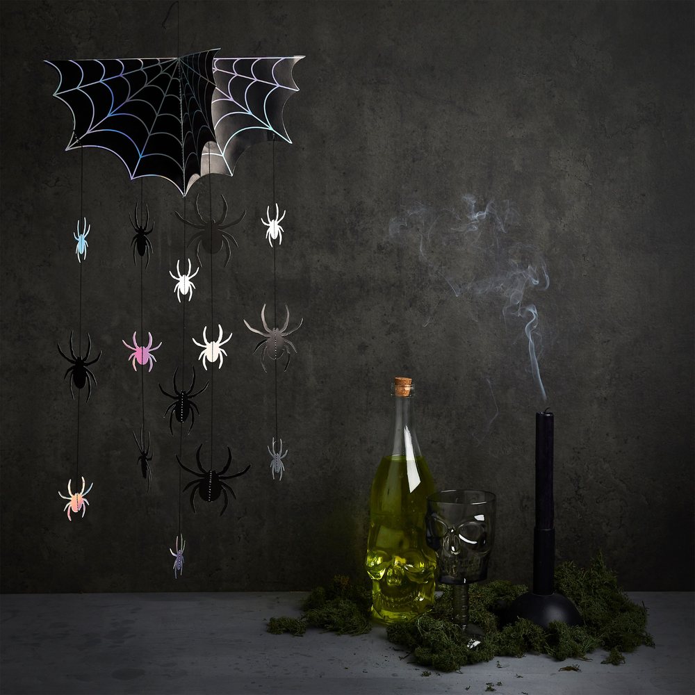 Halloween Edderkop Hængedekoration Sort