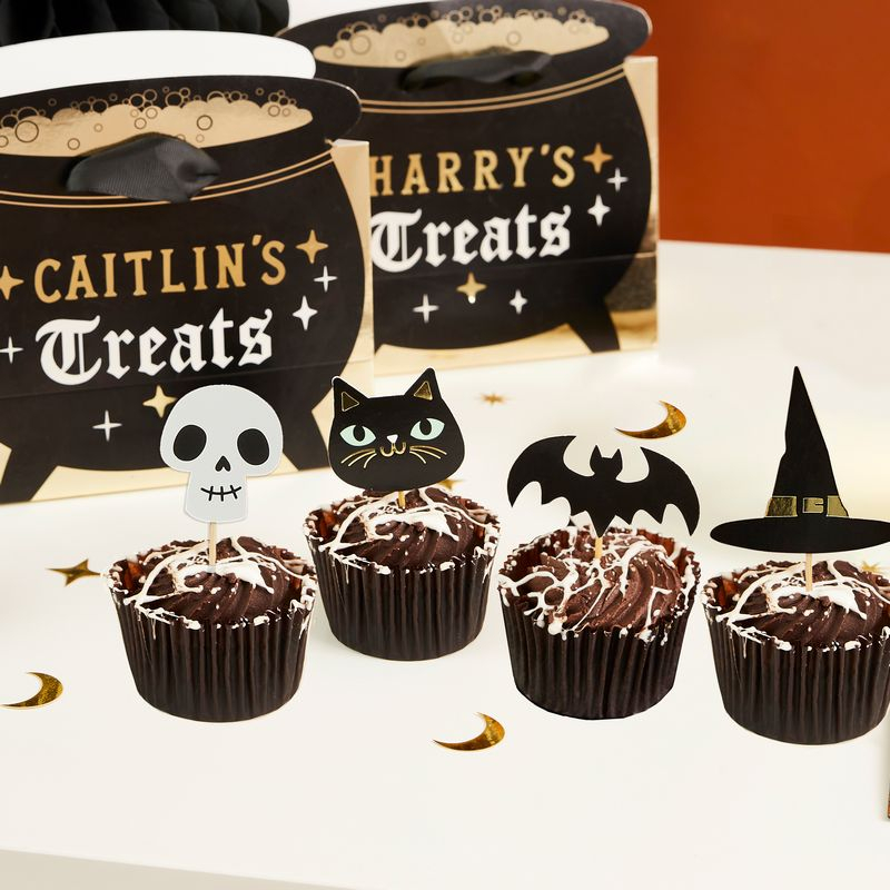 Halloween Kagepinde - 12 stk (15 cm) | Halloween Kagepinde - Temashop