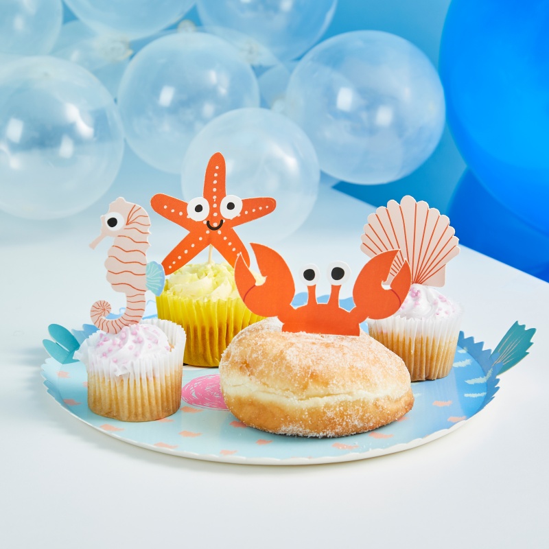 Ocean Party Kagepinde - 12 stk | Havet Kagepinde - Temashop