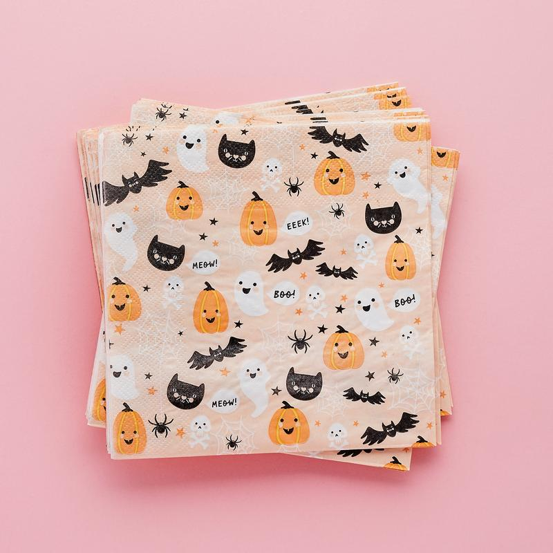 Halloween Servietter Orange Sort