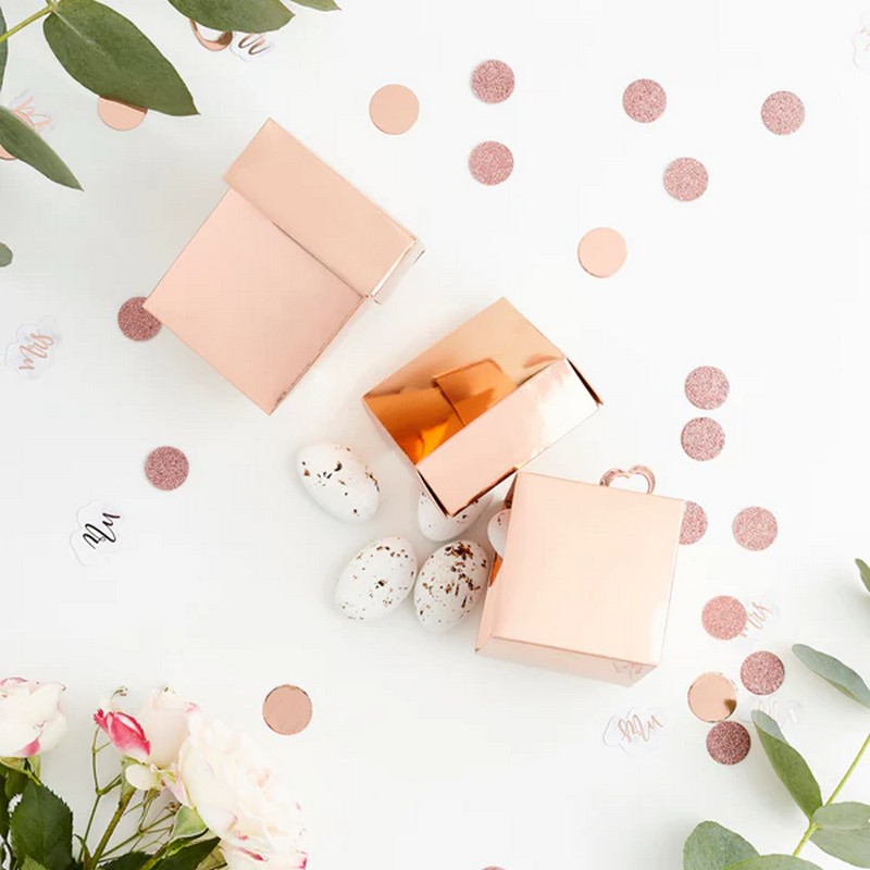 Favour Æsker Rosaguld - 10 stk | Rosaguld tema Æsker - Temashop