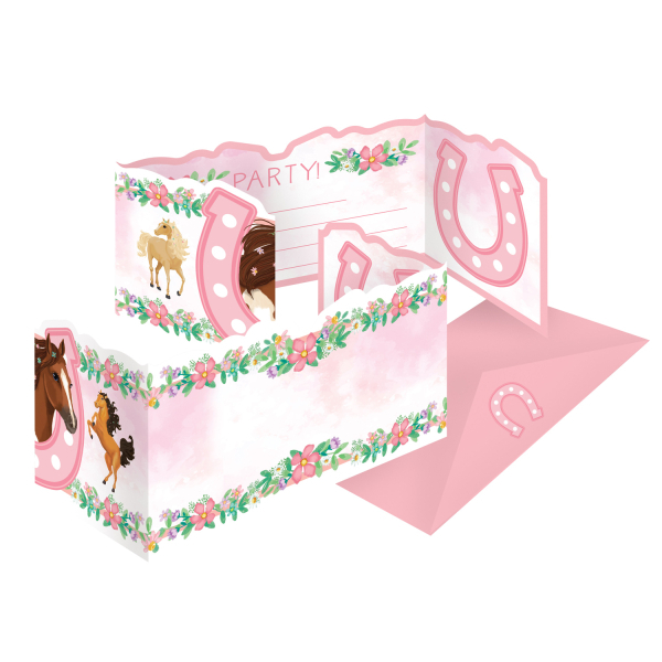 Heste Invitationer - 8 stk | Hest Invitationer - Temashop