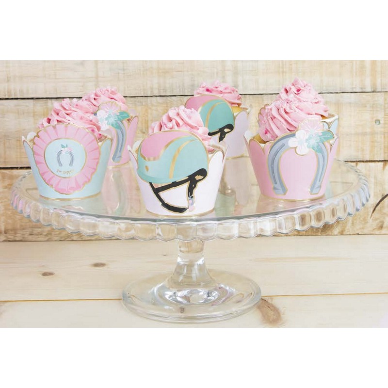 Heste Ridesport Cupcake Wrappers - 6 stk | Hest Cupcake Forme & Wrappers - Temashop
