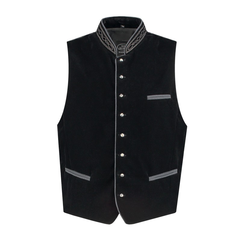 Tyrolervest Sort | Oktoberfest Overdel - Beklædning - Temashop