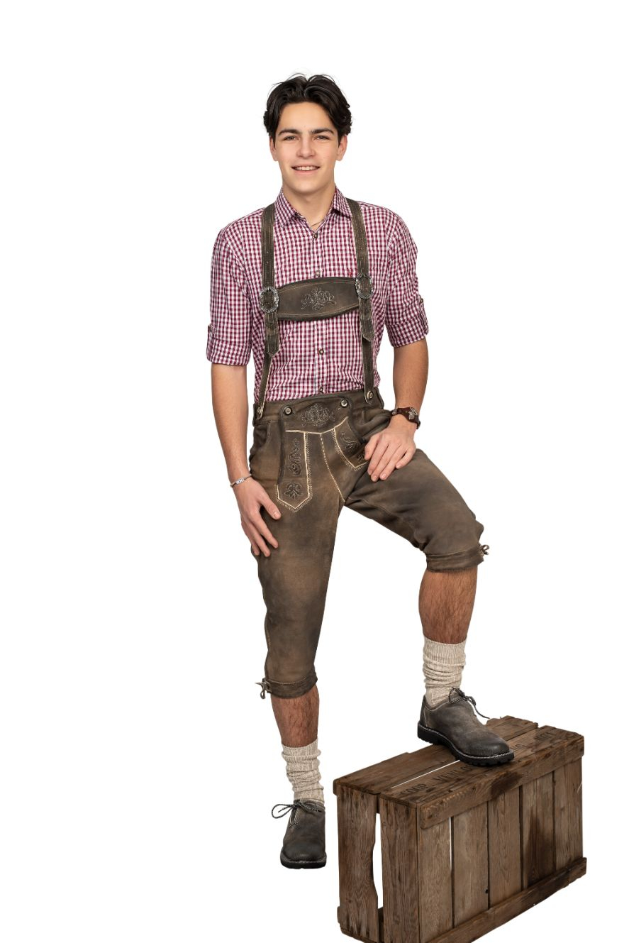 Lederhosen Lang Retro - Anledninger kostume til voksne i størrelserne XS-5XL | Oktoberfest kostume til mænd - Temashop