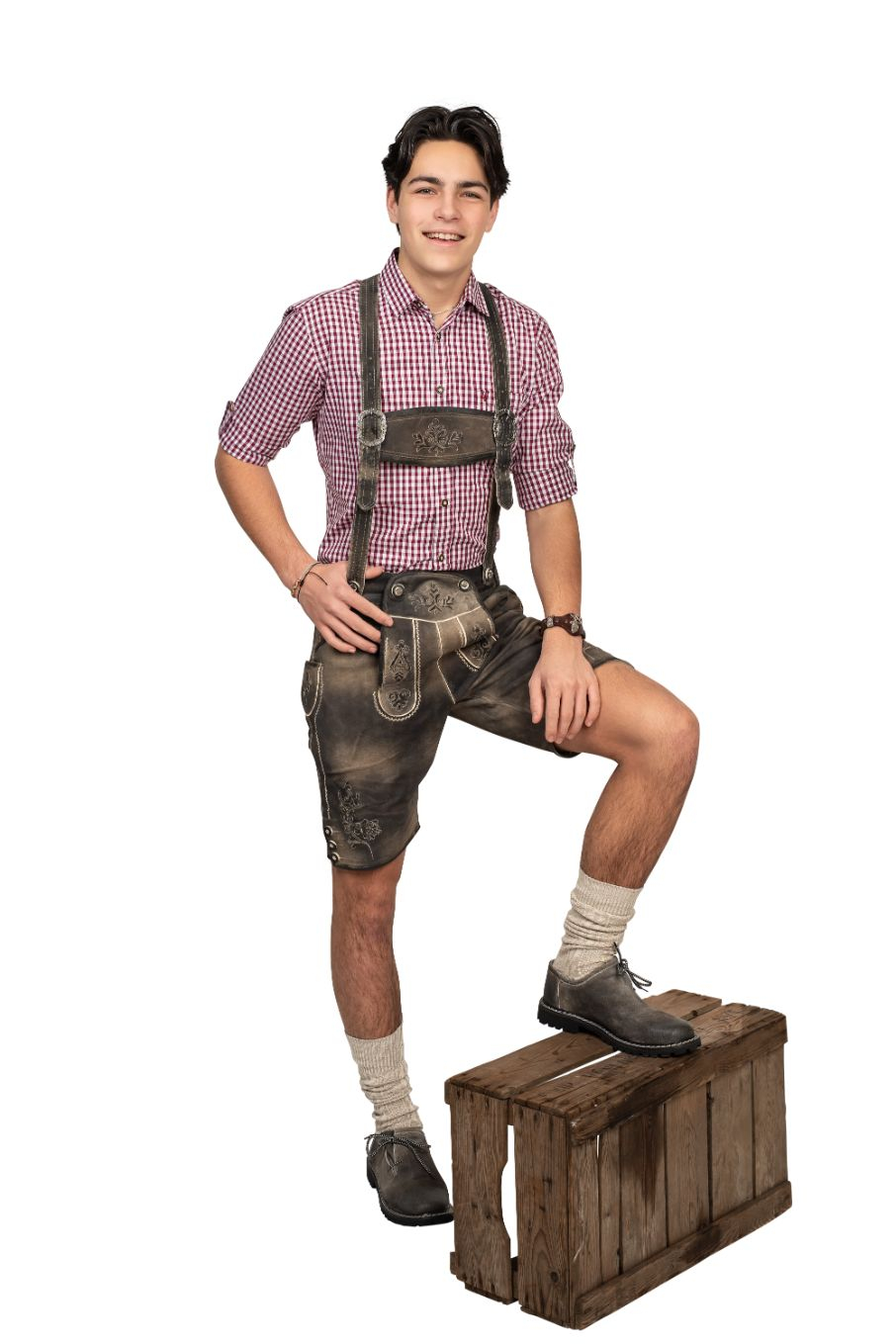 Lederhosen Kort Retro - Anledninger kostume til voksne i størrelserne 2XS-5XL | Oktoberfest kostume til mænd - Temashop