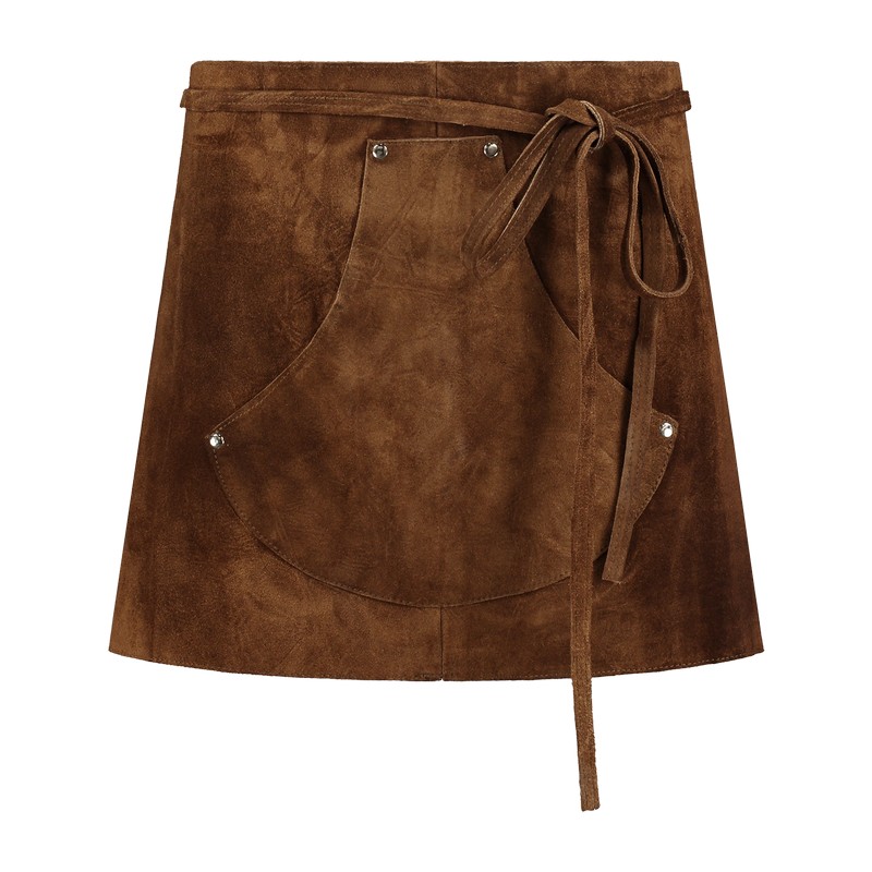 Tyroler Læder Forklæde Brun - Anledninger kostume til voksne | Oktoberfest kostume til mænd - Temashop