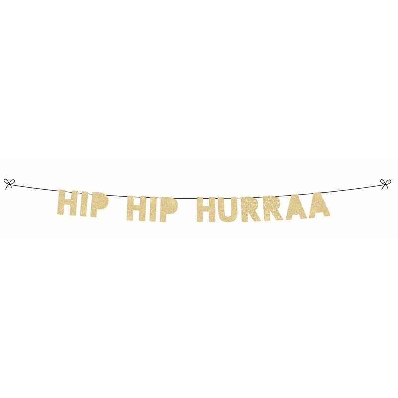 Hip Hip Hurraa Guirlande Guld