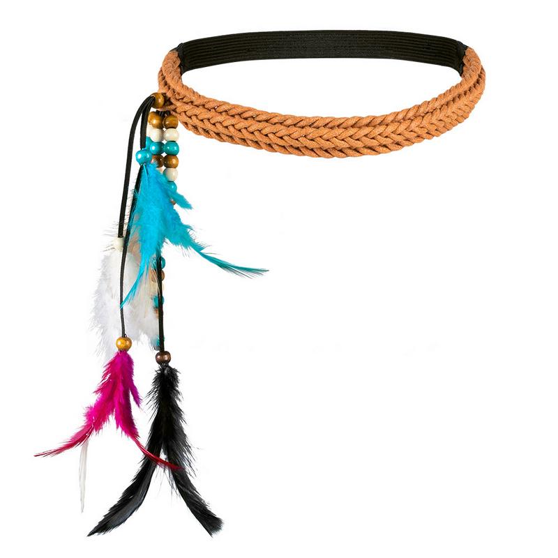Hippie Pandebånd Multifarvet | 60'erne Hippie Hårbøjle / Pandebånd / Hårbånd - Hovedtilbehør - Temashop