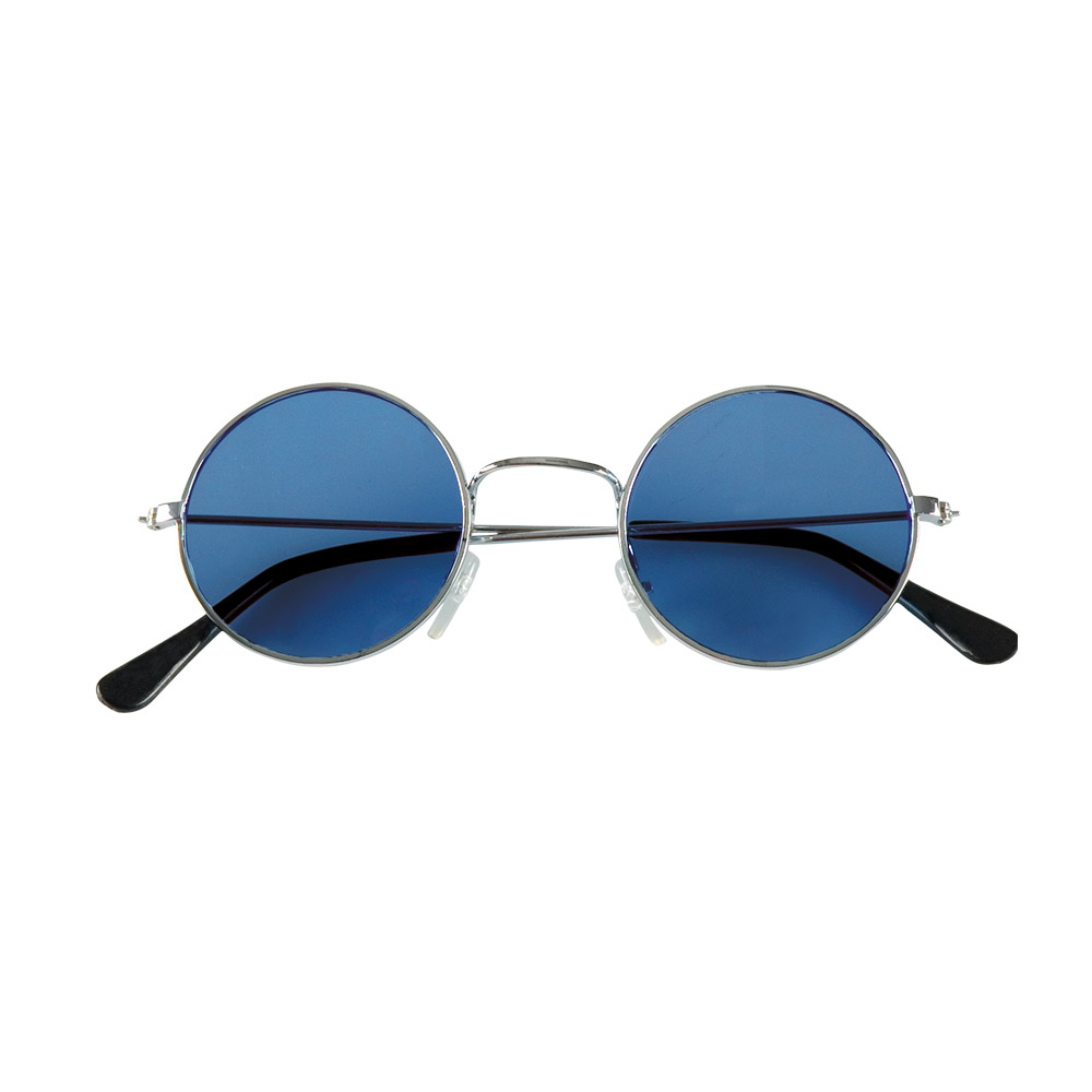 Hippie Partybriller Blå | 60'erne Hippie Briller - Hovedtilbehør - Temashop