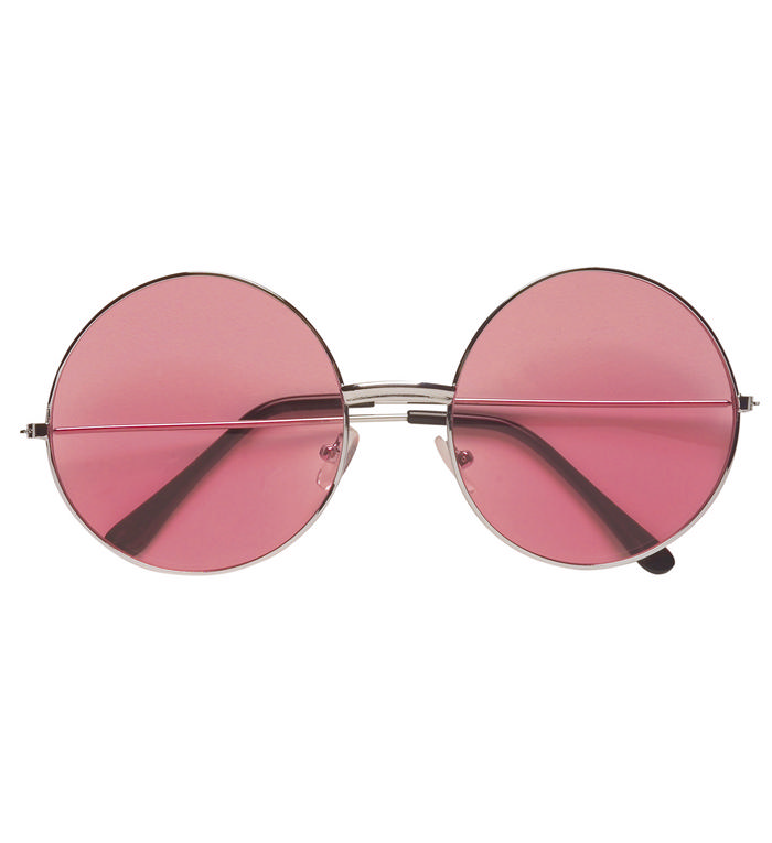 Hippie Solbriller Pink | 60'erne Hippie Briller - Hovedtilbehør - Temashop