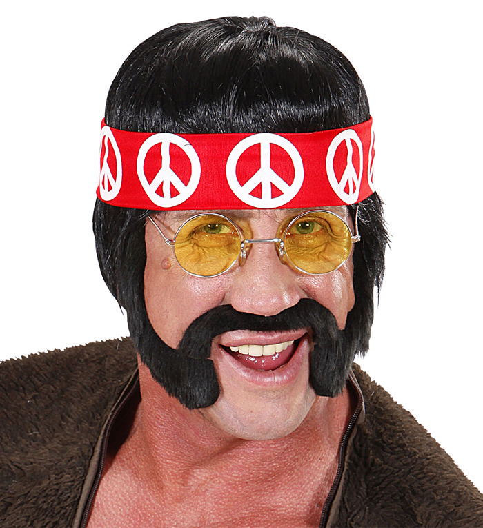 Hippieparyk & Skæg | 60'erne Hippie Tilbehørskit - Kropstilbehør - Temashop