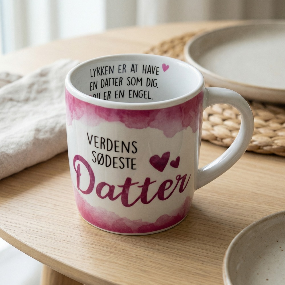 Verdens Sødeste Datter Krus - 1 stk - Temashop