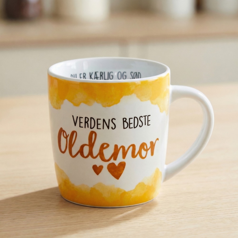 Verdens Bedste Oldemor Krus - 1 stk - Temashop