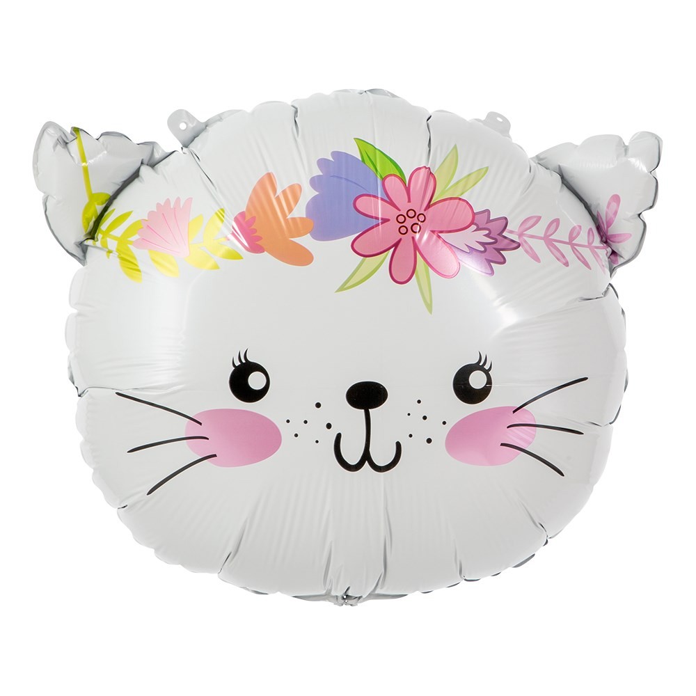 Sød Kat Folieballon - 1 stk (35 x 45 cm) | Kat Folieballoner - Temashop