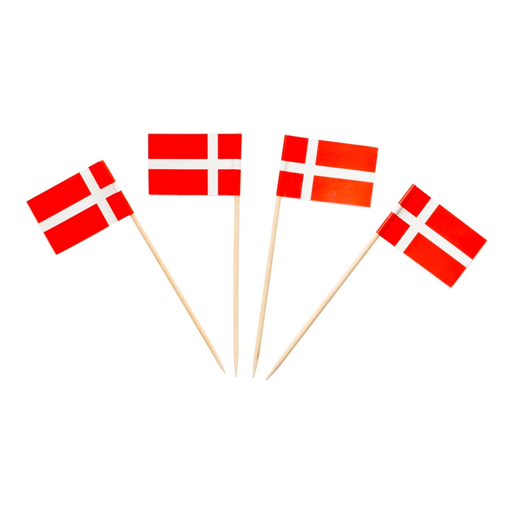 Dannebrog Cocktailflag Papir/Træ