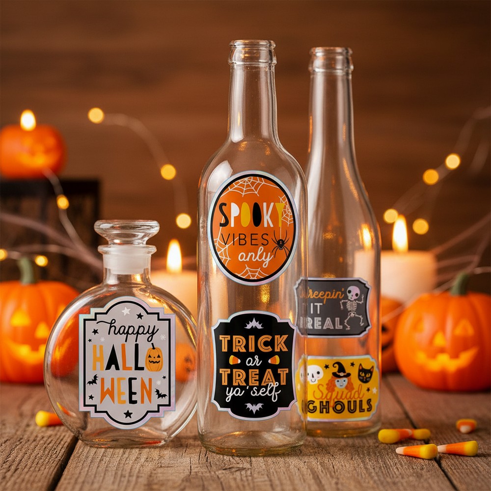 Halloween Flaske Klistermærker
