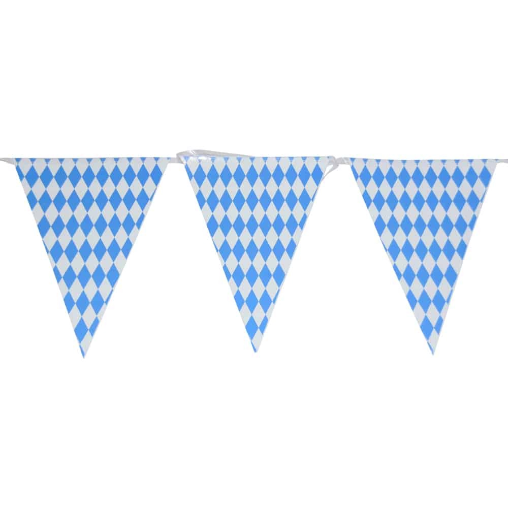 Oktoberfest Vimpelguirlande Blå/Hvid