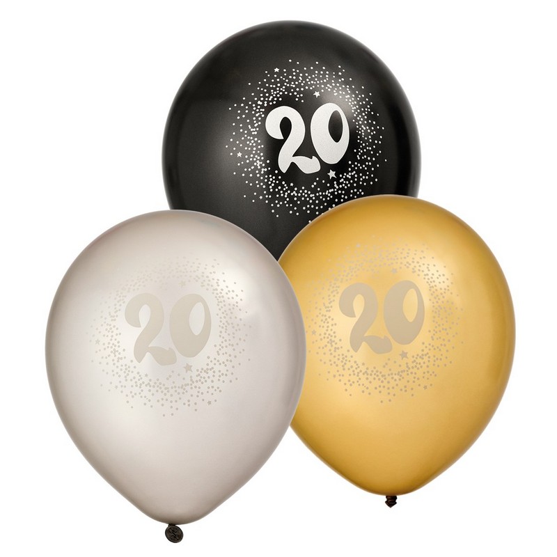 20 Års Fødselsdag Latexballoner