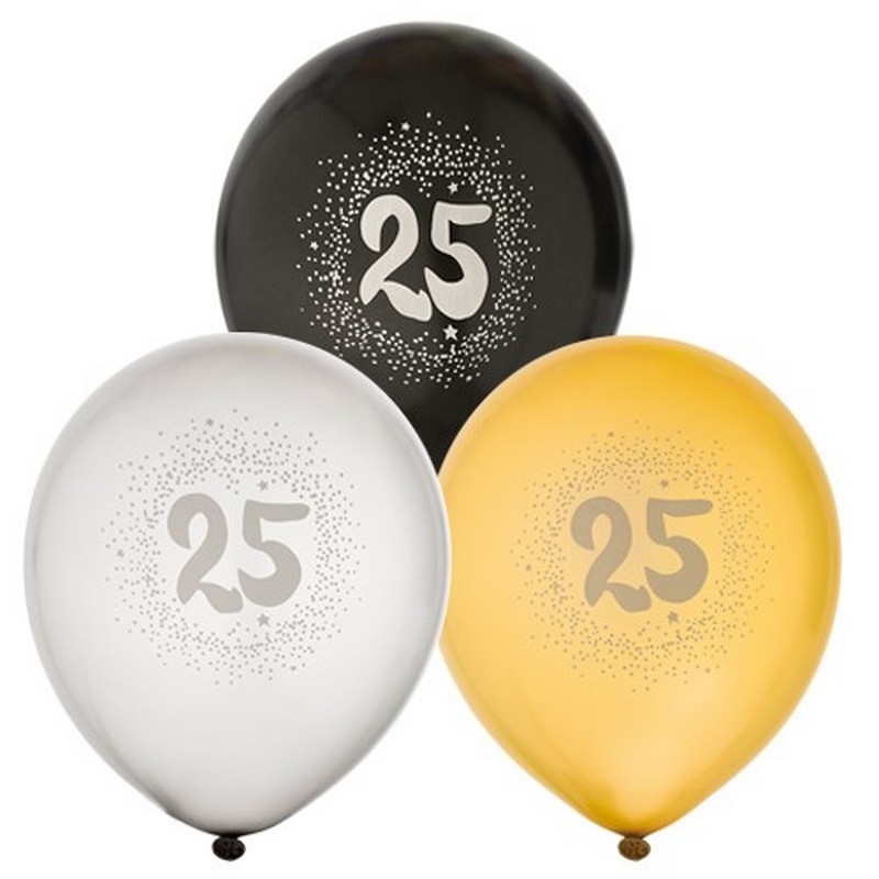 25 Års Fødselsdag Latexballoner
