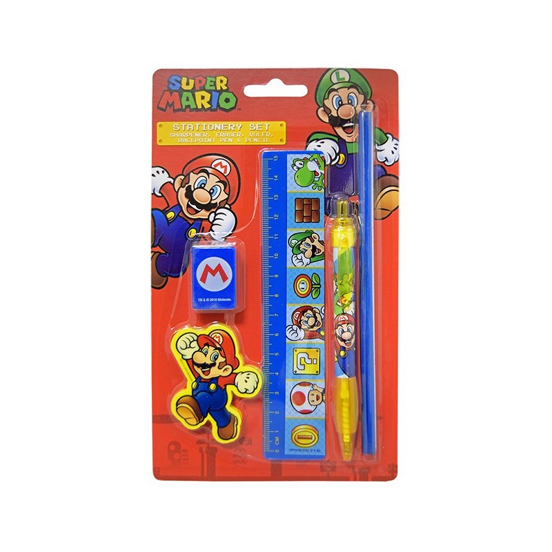 Super Mario Skolestart Skrivesæt | Super Mario Male- & Tegneudstyr - Temashop