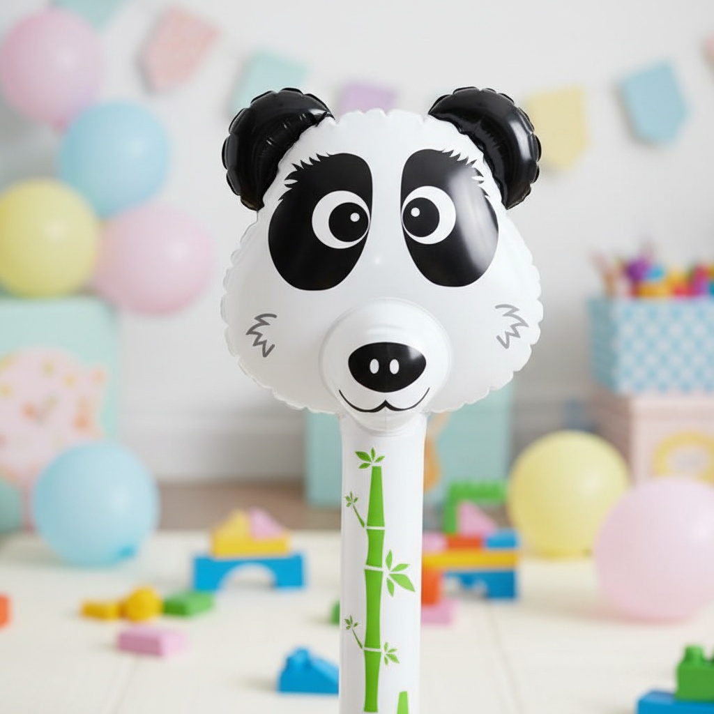 Inflatimals Oppustelig Panda - 1 stk (1,4 m) | Panda Oppusteligt deko - Temashop