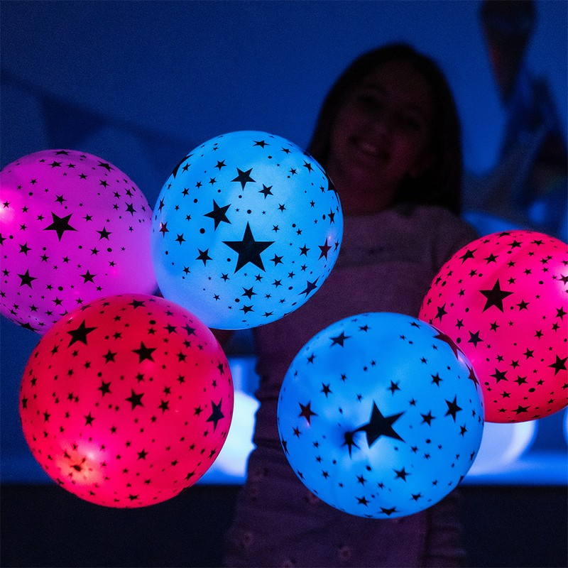 Illooms LED Punch Balloner Stjerne - 5 stk (23 cm) - Temashop